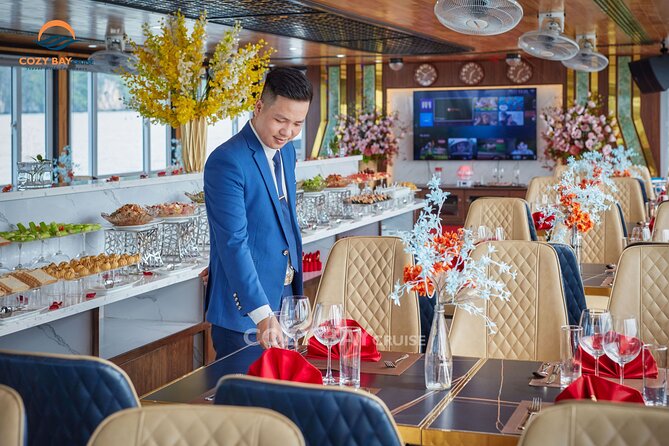 Cozy Bay Halong 5-Star Day Cruise, Buffet, Cave, Kayak, Swimming - Ti Top Island: beach time, the peak climb, and your boat choice