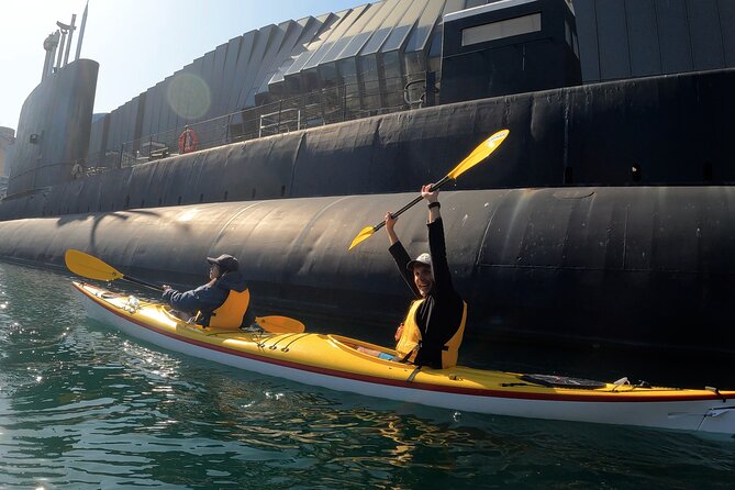 Darling Harbour Explorer - Sea Kayaking Tour - Duyfken in your kayak view: one of the rarest close-ups you can get