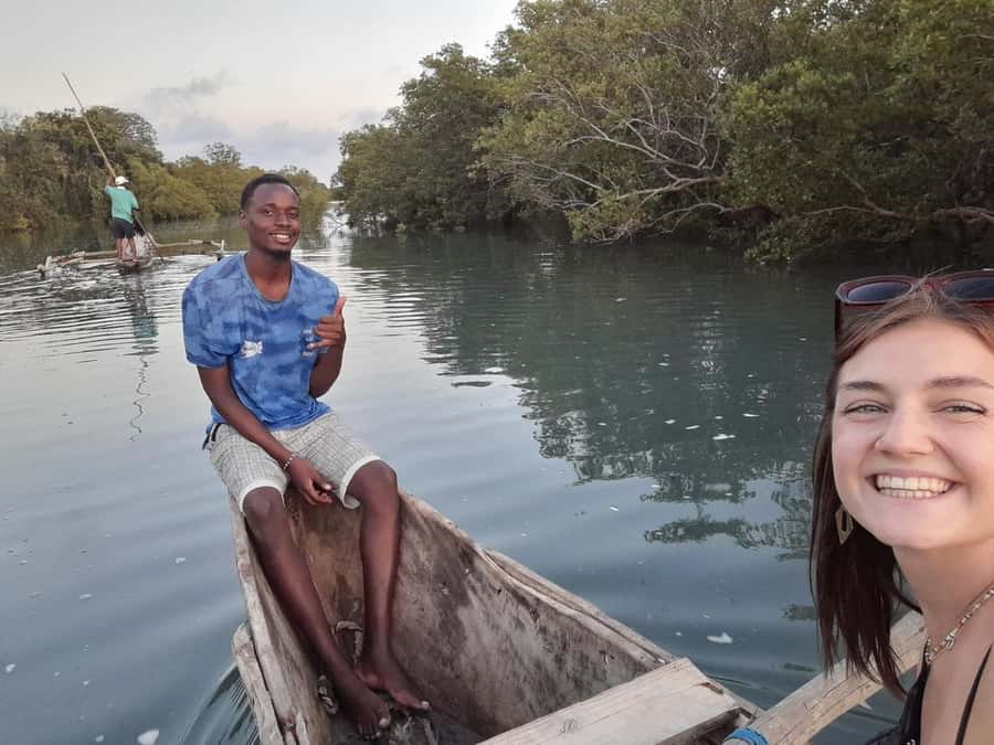 Diani: Sunset Cruise along Kongo River on Wooden Canoe boat - Diani sunset cruise on the Kongo River: what it really feels like