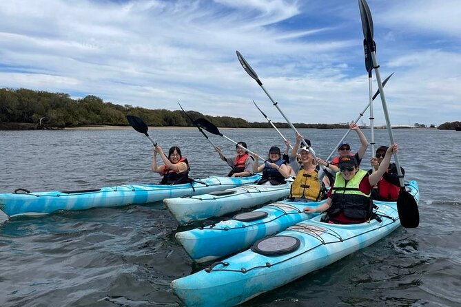 Dolphin Sanctuary Kayak Tour Adelaide - Setting up on land: safety brief, life jackets, and a dry bag