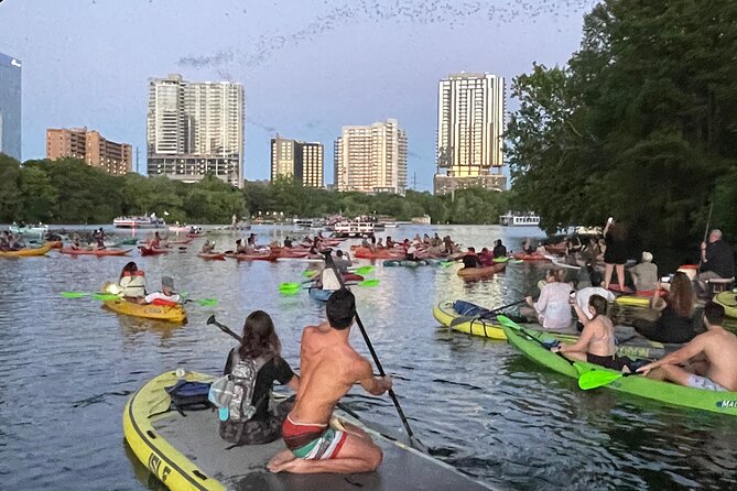 Downtown Austin Giant Paddleboard Sunset Tour with Bats - The 2.5-Hour Sunset-to-Bats-to-Night Flow