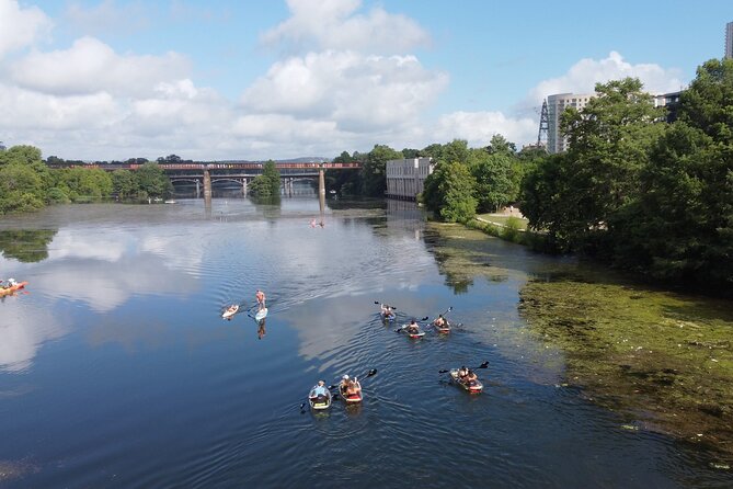 Downtown Austin Skyline Clear Kayak Tour at Lady Bird Lake - Stop 4: Barton Creek sandbar break and spring-fed paddle