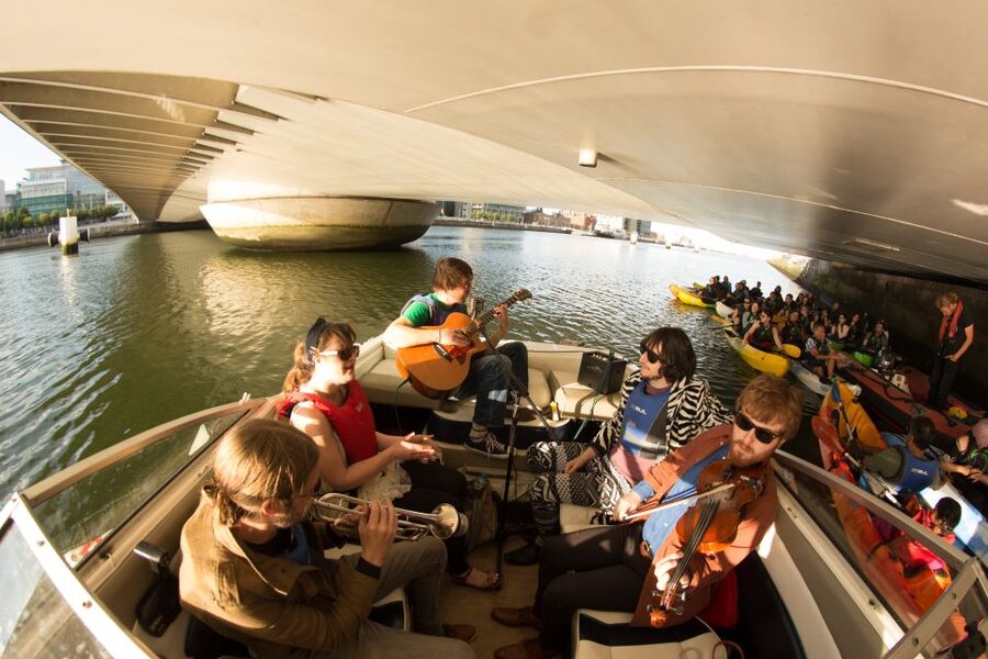 Dublin: Music Under the Bridges Kayaking Tour - Getting On the Water at Liffey Boardwalk