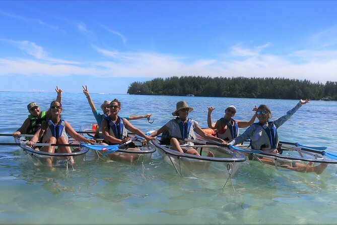 Eco guided excursion to the lagoon of Moorea in transparent kayak 1/2 day morning - Price and Value at $91.10: Short Morning, Real Specialist Time