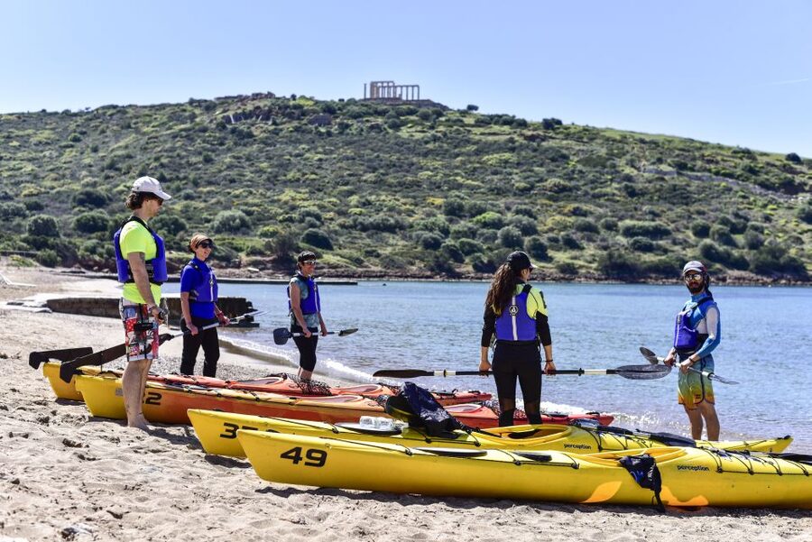 From Athens: Cape Sounion Guided Kayaking Tour with Lunch - Temple of Poseidon: exploring the ruins after your sea-level views