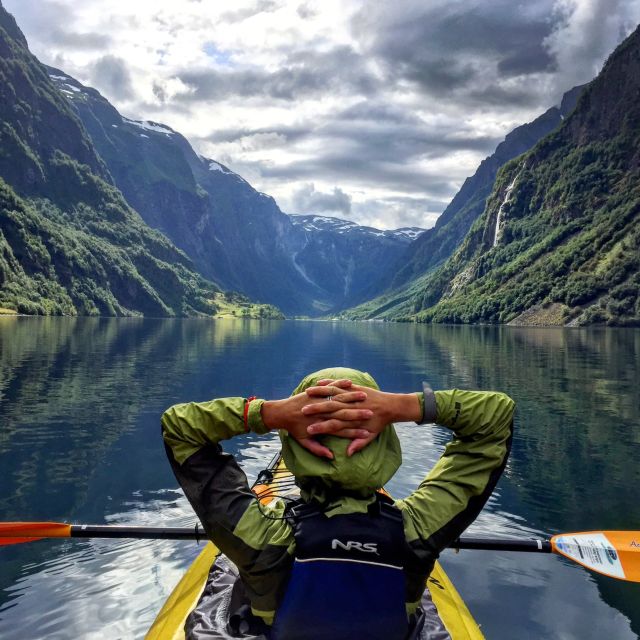 From Flåm: Nærøyfjord 3 Day Kayaking and Camping Tour - Flåm beach start: getting set up for 3 days on the fjord