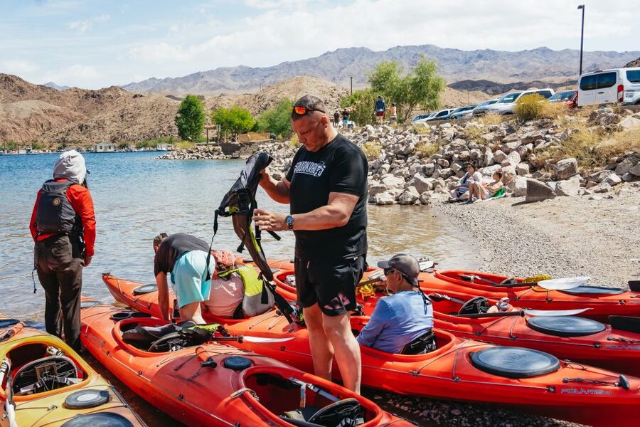 From Las Vegas: Black Canyon Half-Day Kayak Tour - Emerald Cave: the emerald color depends on sunlight, not magic
