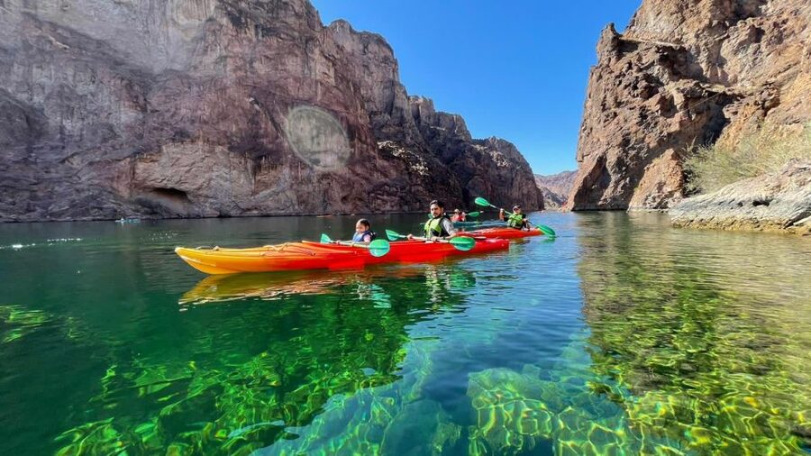From Las Vegas: Emerald Cave Guided Kayak Tour with Shuttle - The paddle route in the Black Canyon: 8 km of cliffs, current, and focus