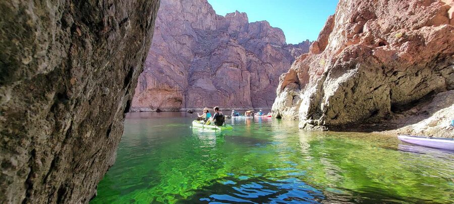 From Las Vegas: Emerald Cave Kayak Tour with Hotel Pickup - From Las Vegas to Willow Beach: the van ride that sets the tone