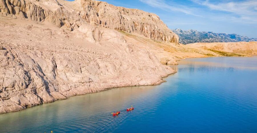From Metajna/Novalja: Pag Bay Guided Sea Kayaking Tour - Ručica Beach, Life on Mars, and the start of the adventure
