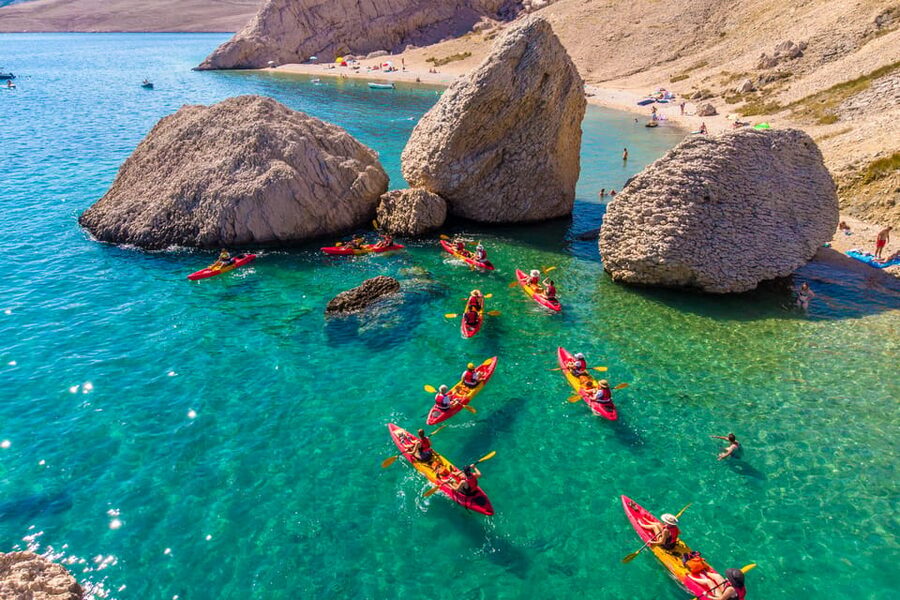 From Metajna/Novalja: Pag Bay Guided Sea Kayaking Tour - Gače Cave: when the coast turns rocky and the adventure gets real
