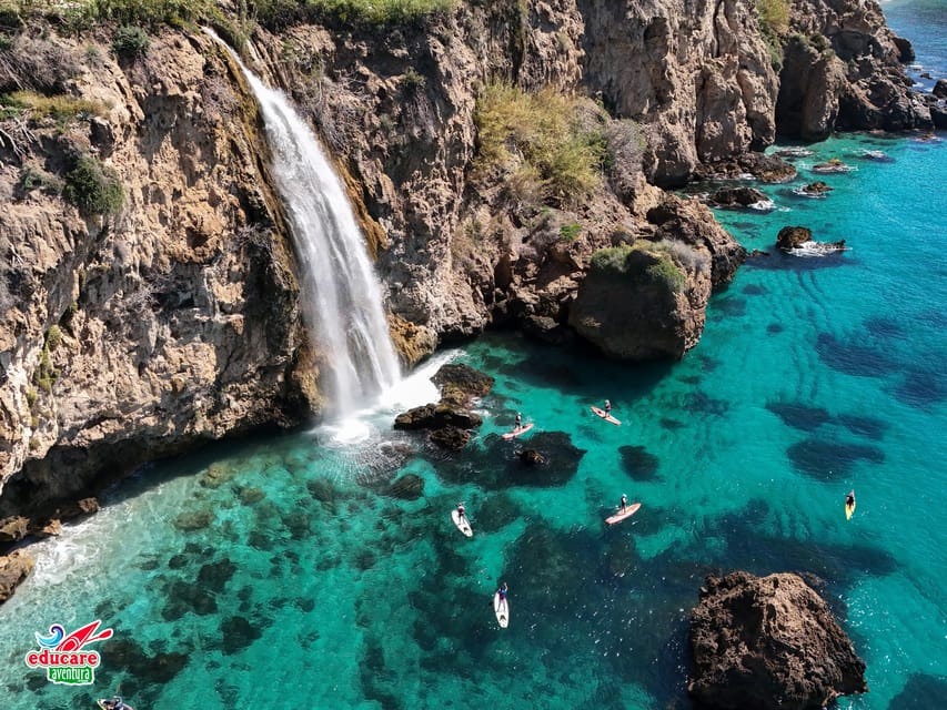 From Nerja: Guided Paddle Surf Cliffs and Maro Waterfall - Acantilado caves up close: what to expect near the rock