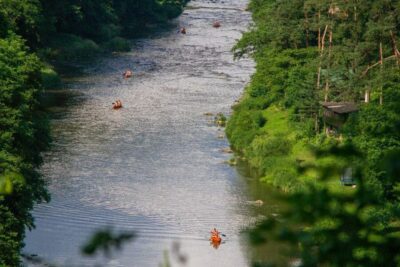 From Prague: Sazava River Canoe Day Trip for All Levels - The Train Ride to the Start: Stone Viaducts and Rocky Terrain