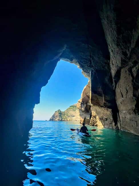 From Sant'Angelo: Ischia Kayak Tour with Italian Aperitif - Pelara Bay: Wild Water, Sea-Hammock Goofiness, and a Real Swim Break