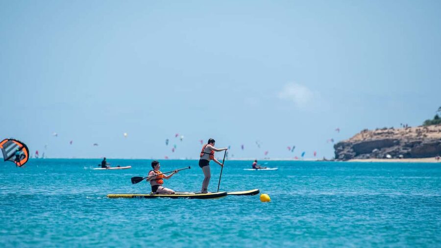 Fuerteventura: Explore Costa Calma Bay on a SUP Board! - The beach intro: enough to get going, not a test