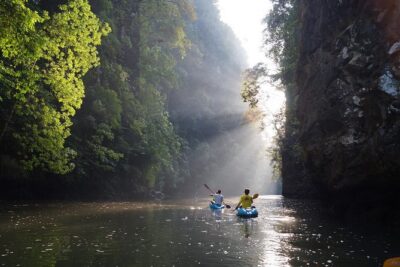 Full-Day Sea Kayaking Adventure in Ao Thalane Bay from Krabi - Moving between Ao Tha Lane and Tha Lane Bay: canyons, caves, and lagoons