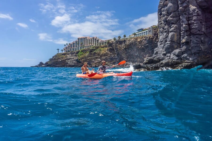 Funchal: KAYAK Rental or Guided tour with snorkeling - Kayaking time in clear Atlantic water (with real freedom)
