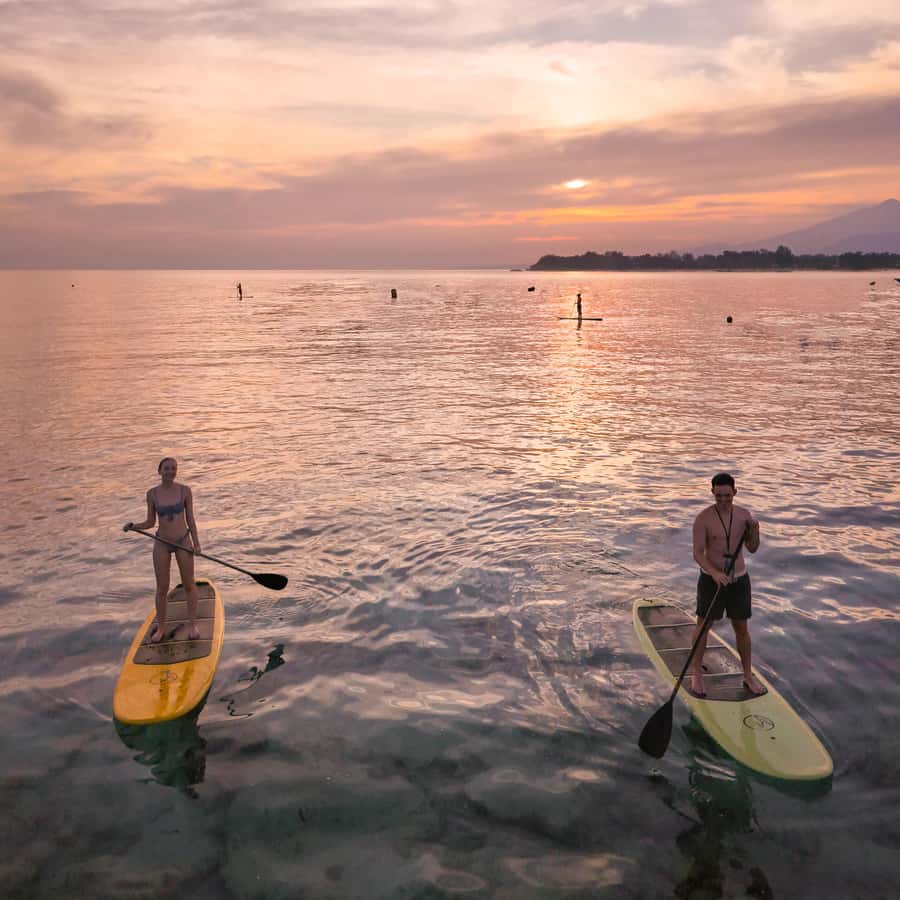 Gili Trawangan: Stand-Up Paddle with Drone Shot & Guide - Drone Photo Moment: Getting a Sunrise Keepsake