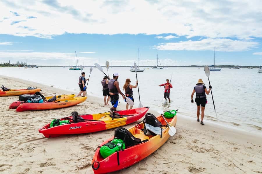 Gold Coast: Wave Break Island Kayaking & Snorkeling tour - Snorkeling expectations: protected water, subtropical fish, and tide limits