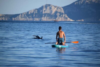Golfo Aranci: Sup with dolphins, aperitif & photo shoot - Meeting at the Baracconi beach: where you start and what to expect