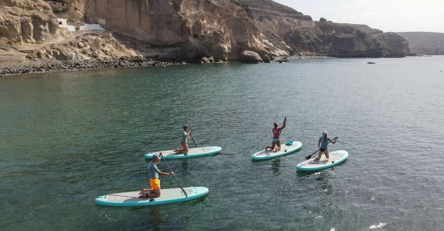 Gran Canaria : 2h Stand Up Paddle board lessons - The 2-hour rhythm: briefing, warm-up, then lots of paddling