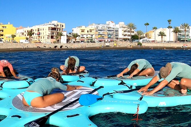 Gran Canaria: Small Group Sup Yoga Experience. - Playa Las Marañuelas: what you do before the floating practice starts