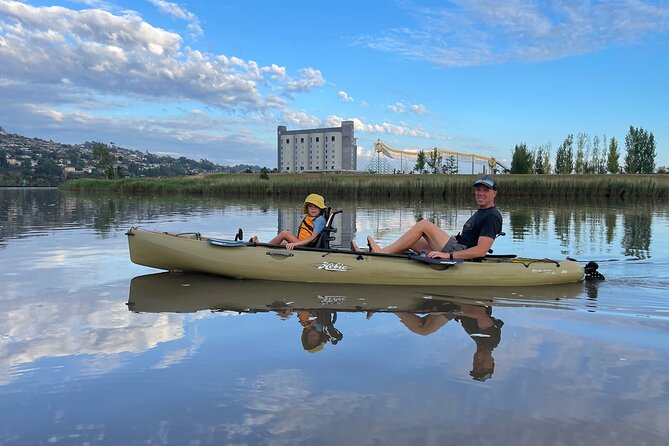 Guided Kayak Tour on Launceston's scenic waterfront on foot powered Hobie kayaks - Under King’s Bridge and Toward Cataract Gorge: Where the Photos Get Better