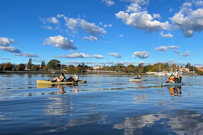 Guided Kayak Tour on Launceston's scenic waterfront on foot powered Hobie kayaks - Getting Started at Launceston Seaport: Briefing, Safety Gear, Then Glide