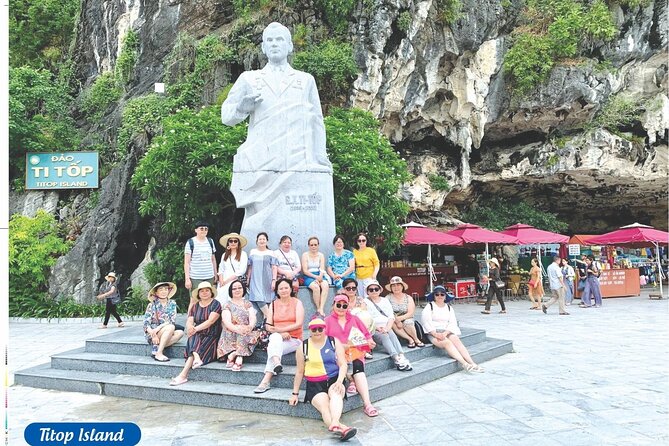 Halong 6 hours Boat tour with Cave, Kayak, lunch, transfer high-way from Hanoi - Ti Top Island: Swimming or Climbing the 400 Steps
