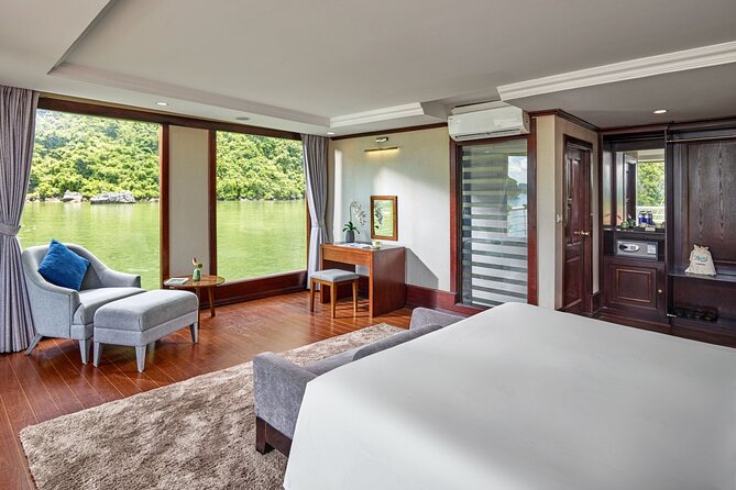 Halong Bay 2D1N Cruise Tour, Full Meals, Caves, Kayak &Transfer - Lotus Cruise Setup: Private Balcony Cabins and Space to Chill