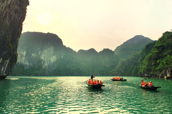Halong Bay day cruise with Cave, Kayaking and Swimming on highway - Tuan Chau Lunch Cruise: Where the Rocks Become Part of the Show