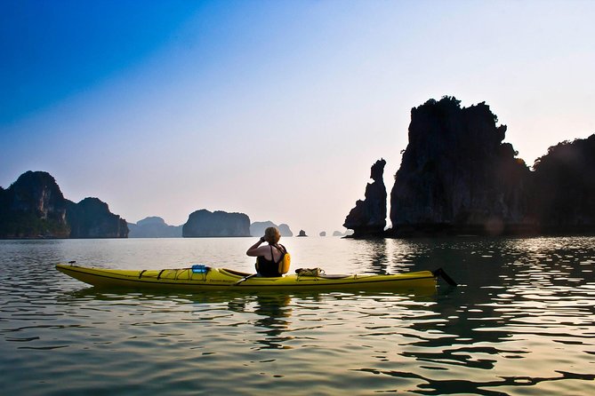 Halong Bay Full Day With Cave, Kayaking And Swimming - Highway Transfer - Hang Luồn Cave stop: kayaking or bamboo boat time