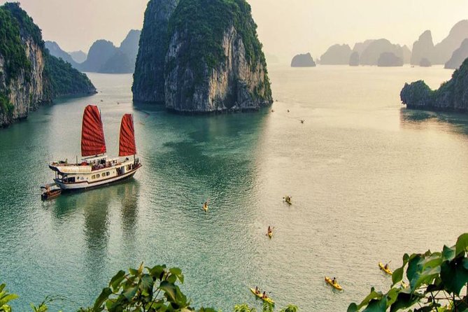 Halong Bay Full Day with Kayaking, Hiking viewpoint, Cave - Deluxe To Luxury - Titop Island: 420 steps, swimming time, and the viewpoint payoff