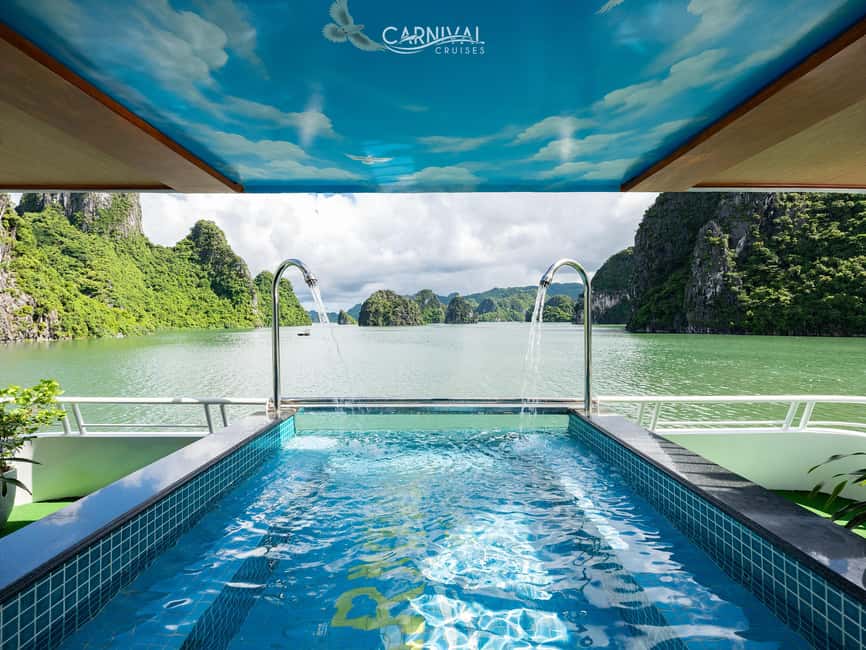 Halong Bay: Luxury Day Cruise, Caves, Kayak & Buffet Lunch - Sunset party on the deck, plus the Jacuzzi perk