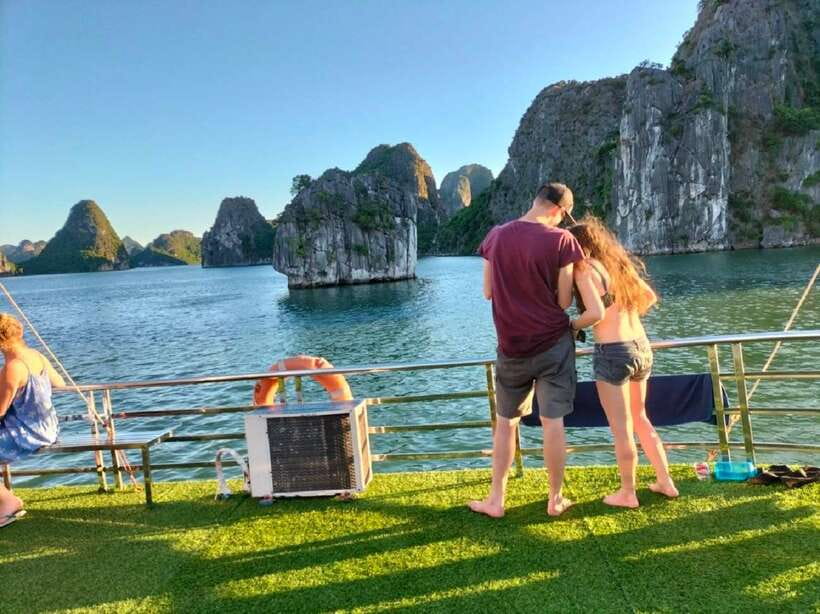 Hanoi: Full-Day Halong Bay Cruise with Swimming & Kayak Tour - Day-Trip Logistics: Hanoi Pickup, Tuan Chau Port, and Back by 9 PM