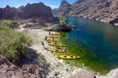 Hoover Dam Kayak Tour with Shuttle - Hot Springs & Emerald Cave - Kayaks with rudders: beginner-friendly, but not effort-free