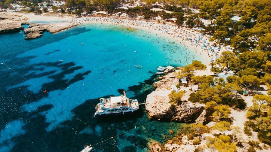 Ibiza: Beach Hopping Cruise w/ Paddleboard, Food, & Drinks - The secluded bay stop: paddleboarding, bodyboarding, snorkeling, and fun for real