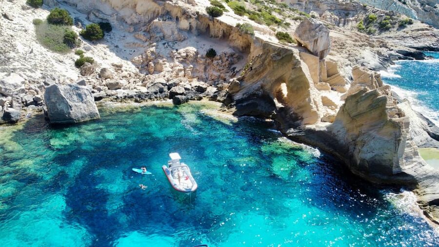 Ibiza: SpeedBoat trip to Atlantis & Es Vedra Snorkel+Paddle - Snorkeling gear and water time: how the day is paced