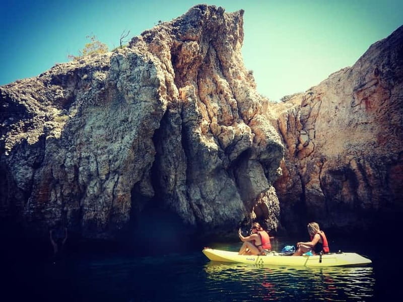 Ibiza: Xarraca Bay Guided Kayaking Tour - Entering Xarraca Bay’s marine caves: Cala Xuclar is the payoff