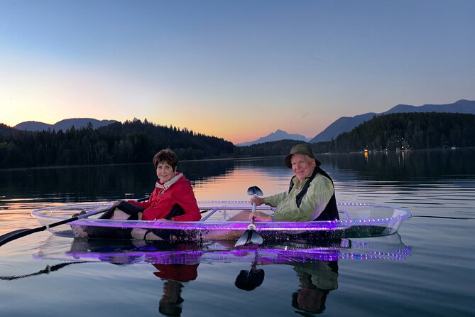 Illuminated Glass Kayak Sunset Tour//Whitefish, MT - LED Glass Kayaks on Whitefish Lake: what makes this tour feel special