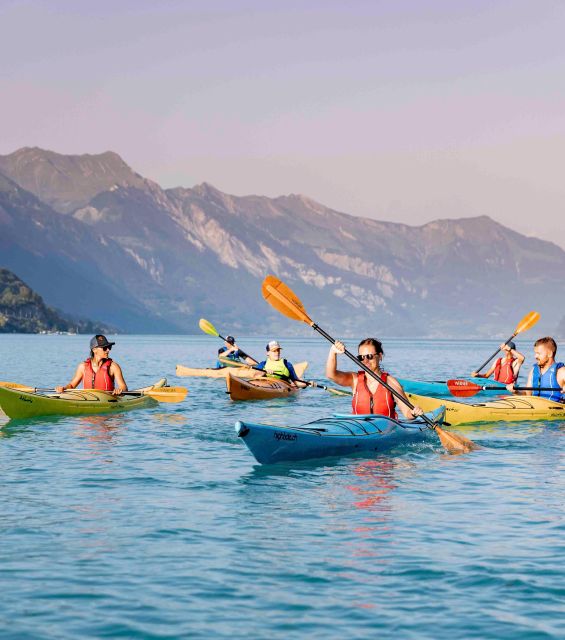 Interlaken: Kayak Tour of the Turquoise Lake Brienz - Photos are included, and the guides actually use the camera time