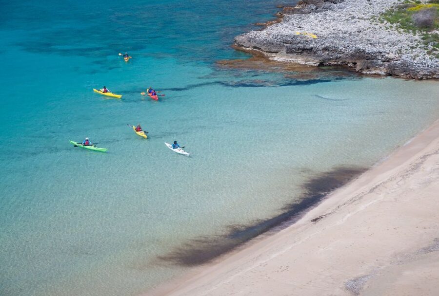 Kardamyli: Sea Kayaking With Lunch - The Blue Cave experience: aquamarine light and a swim option
