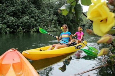 Kauai: Secret Falls Kayak and Hike - Getting your footwear and gear right (mud rules this day)
