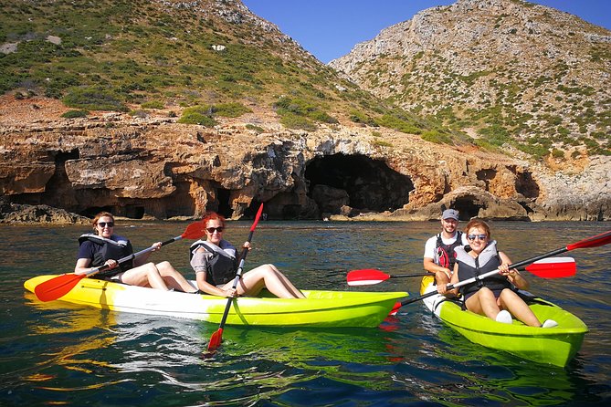 Kayak Dénia "Cova Tallada" + Snorkeling + Speleology - Key highlights you will feel fast