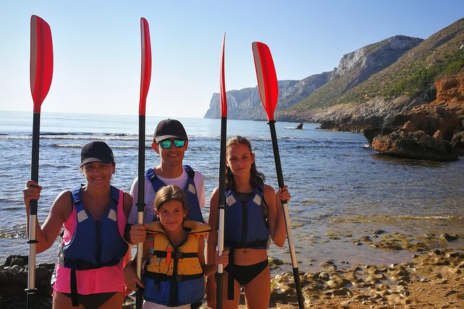 Kayak Dénia "Cova Tallada" + Snorkeling + Speleology - Inside the cave: speleology by headlamp (how stone was extracted)
