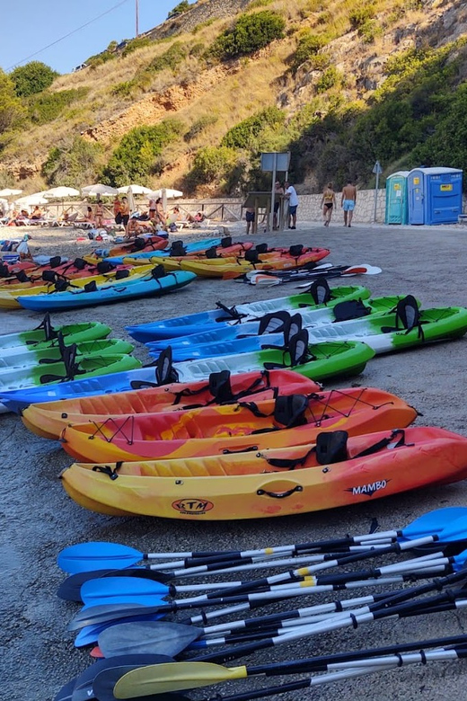 kayak route in granadella javea cave llop marí,cala en caló - Launching from Platja Granadella: what to expect at the start