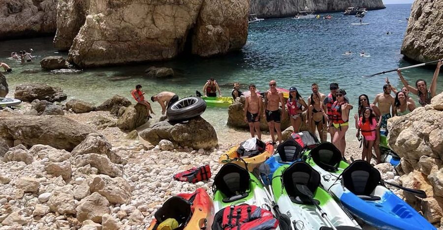 kayak route in granadella javea cave llop marí,cala en caló - Logistics that can affect your day: parking, timing, and WhatsApp