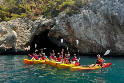 Kayak route through Cala Granadella - Paddling past Morro de Pino without rushing it