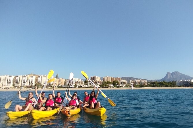 Kayak routes through the Coves of Villajoyosa - The paddling setup: your double kayak and gear