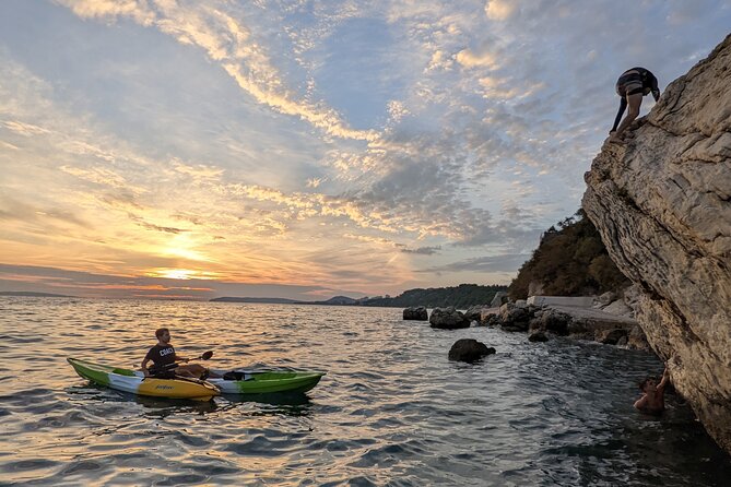 Kayak Sunset Tour In Split - Swimming, Walking, and Optional Cliff Jumping